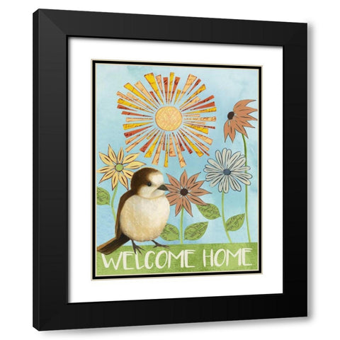 Spring Welcome II Black Modern Wood Framed Art Print with Double Matting by Popp, Grace
