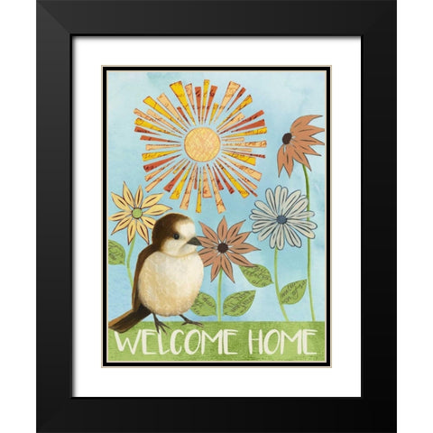 Spring Welcome II Black Modern Wood Framed Art Print with Double Matting by Popp, Grace