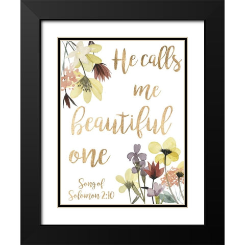 Divine Romance III Black Modern Wood Framed Art Print with Double Matting by Studio W