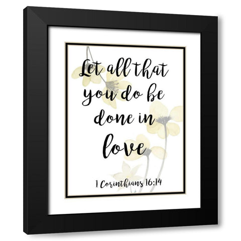 Divine Romance VI Black Modern Wood Framed Art Print with Double Matting by Studio W