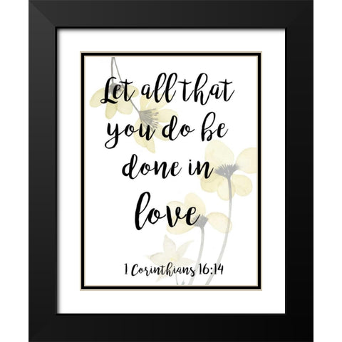 Divine Romance VI Black Modern Wood Framed Art Print with Double Matting by Studio W