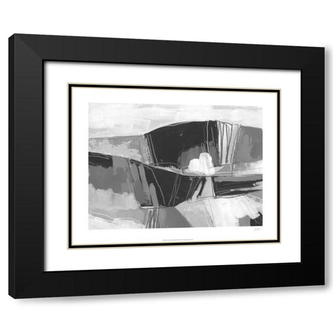 Neutral landscape Sketch I Black Modern Wood Framed Art Print with Double Matting by Vess, June Erica