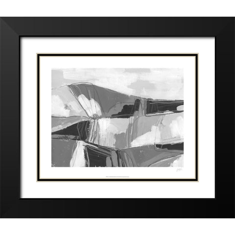 Neutral landscape Sketch II Black Modern Wood Framed Art Print with Double Matting by Vess, June Erica