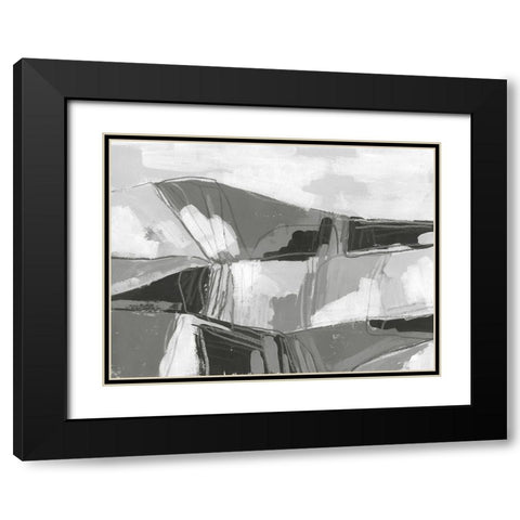 Neutral Landscape Sketch II Black Modern Wood Framed Art Print with Double Matting by Vess, June Erica