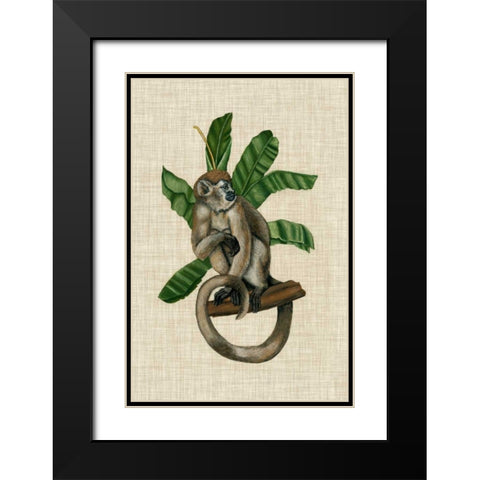 Canopy Monkey I Black Modern Wood Framed Art Print with Double Matting by McCavitt, Naomi