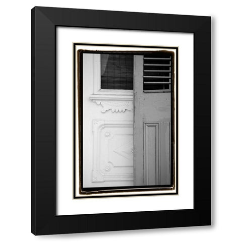 French Quarter Architecture I Black Modern Wood Framed Art Print with Double Matting by DeNardo, Laura