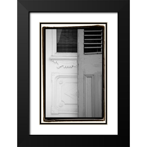 French Quarter Architecture I Black Modern Wood Framed Art Print with Double Matting by DeNardo, Laura