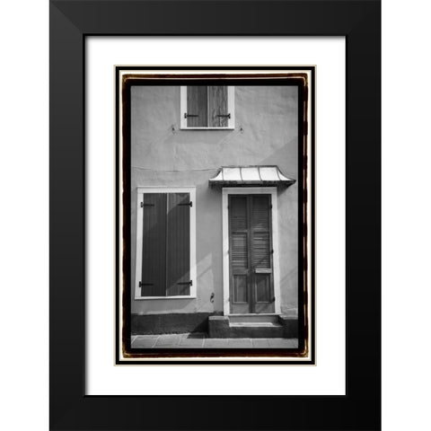 French Quarter Architecture III Black Modern Wood Framed Art Print with Double Matting by DeNardo, Laura