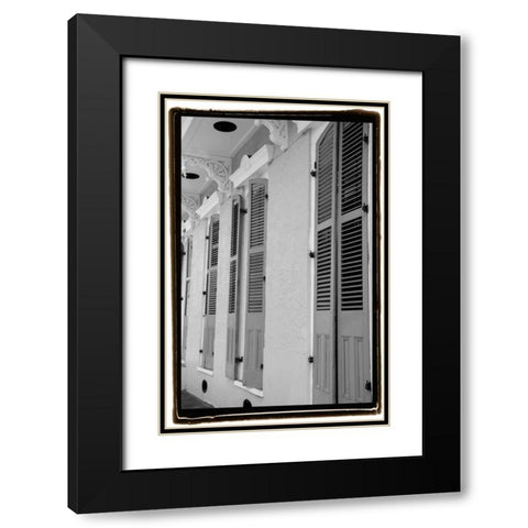 French Quarter Architecture IV Black Modern Wood Framed Art Print with Double Matting by DeNardo, Laura