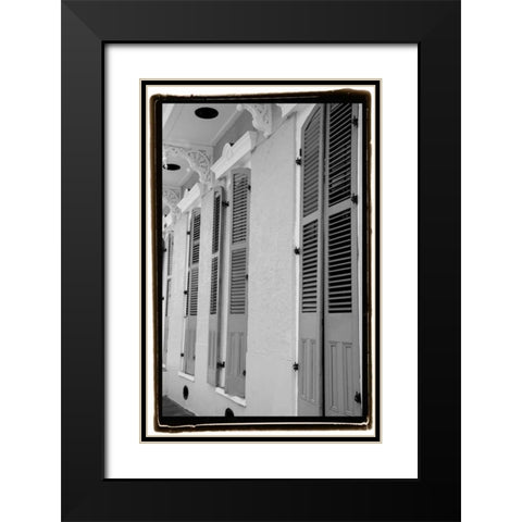 French Quarter Architecture IV Black Modern Wood Framed Art Print with Double Matting by DeNardo, Laura