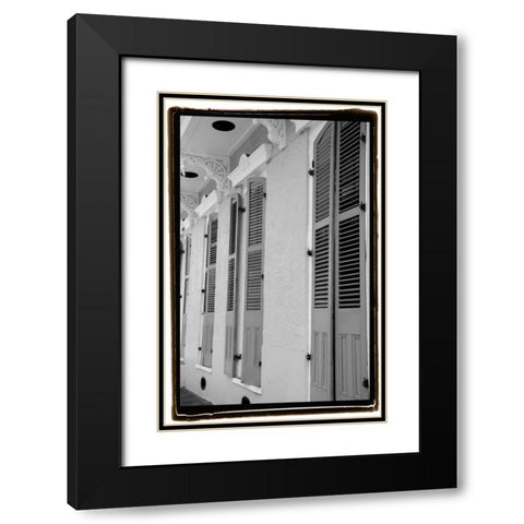 French Quarter Architecture IV Black Modern Wood Framed Art Print with Double Matting by DeNardo, Laura