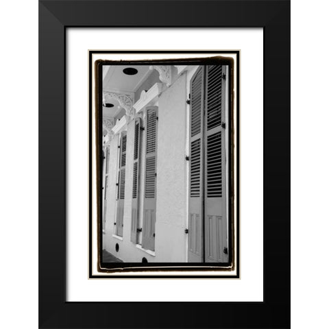 French Quarter Architecture IV Black Modern Wood Framed Art Print with Double Matting by DeNardo, Laura
