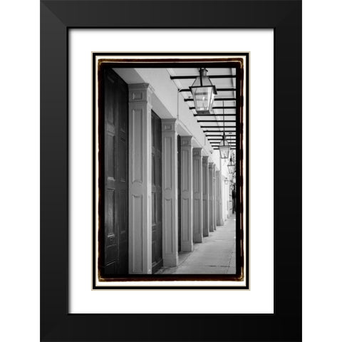 French Quarter Architecture VI Black Modern Wood Framed Art Print with Double Matting by DeNardo, Laura