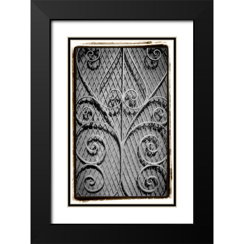 French Quarter Ironwork I Black Modern Wood Framed Art Print with Double Matting by DeNardo, Laura