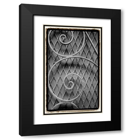 French Quarter Ironwork III Black Modern Wood Framed Art Print with Double Matting by DeNardo, Laura