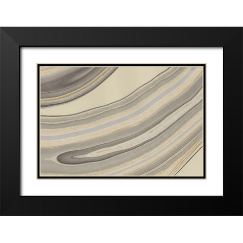 Cross Sections II Black Modern Wood Framed Art Print with Double Matting by Stramel, Renee W.