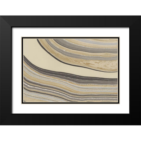 Cross Sections III Black Modern Wood Framed Art Print with Double Matting by Stramel, Renee W.