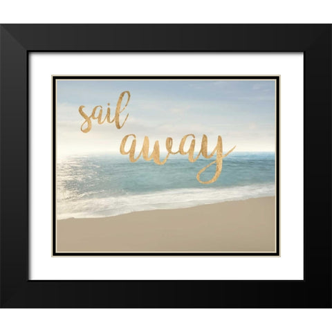 Beach Sail Away Black Modern Wood Framed Art Print with Double Matting by McLoughlin, James