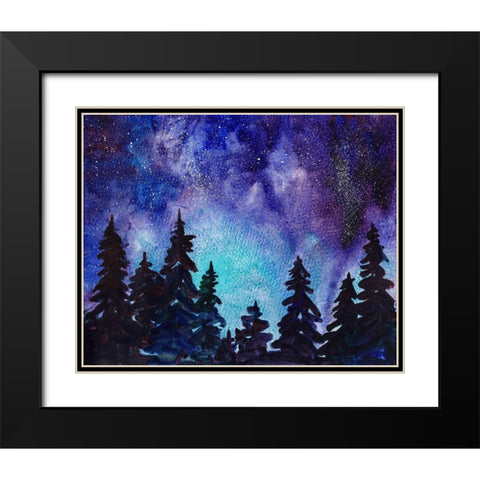 Night Sky III Black Modern Wood Framed Art Print with Double Matting by McCreery, Paul