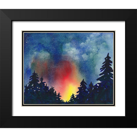 Night Sky IV Black Modern Wood Framed Art Print with Double Matting by McCreery, Paul