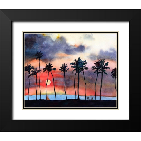 Night Sky V Black Modern Wood Framed Art Print with Double Matting by McCreery, Paul