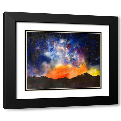 Night Sky VI Black Modern Wood Framed Art Print with Double Matting by McCreery, Paul