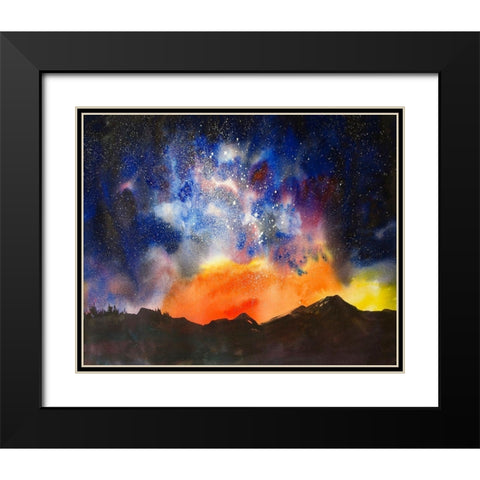 Night Sky VI Black Modern Wood Framed Art Print with Double Matting by McCreery, Paul