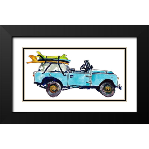 Surf Car III Black Modern Wood Framed Art Print with Double Matting by McCreery, Paul