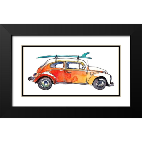 Surf Car V Black Modern Wood Framed Art Print with Double Matting by McCreery, Paul