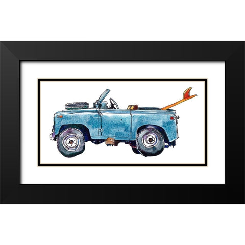 Surf Car VI Black Modern Wood Framed Art Print with Double Matting by McCreery, Paul