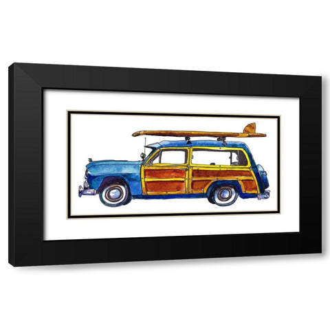 Surf Car IX Black Modern Wood Framed Art Print with Double Matting by McCreery, Paul