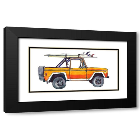 Surf Car XIII Black Modern Wood Framed Art Print with Double Matting by McCreery, Paul