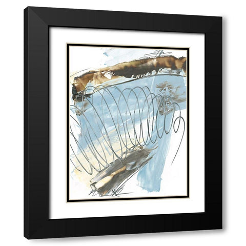 Uncoiled I Black Modern Wood Framed Art Print with Double Matting by Harper, Ethan