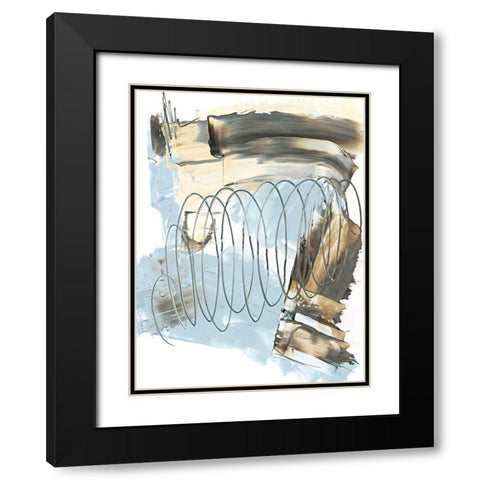 Uncoiled II Black Modern Wood Framed Art Print with Double Matting by Harper, Ethan