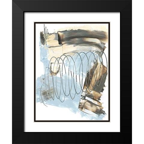Uncoiled II Black Modern Wood Framed Art Print with Double Matting by Harper, Ethan