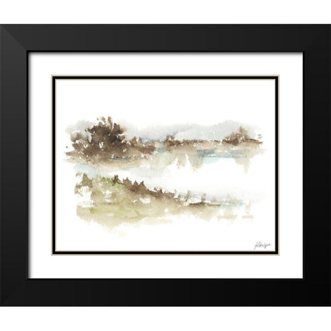 Turquoise Reflection I Black Modern Wood Framed Art Print with Double Matting by Harper, Ethan