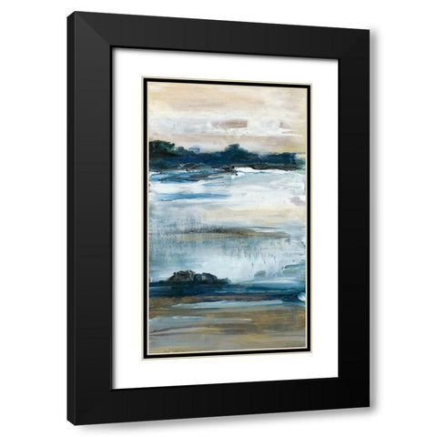 Purity I Black Modern Wood Framed Art Print with Double Matting by Bramma, Lila