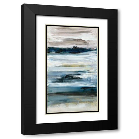Purity II Black Modern Wood Framed Art Print with Double Matting by Bramma, Lila