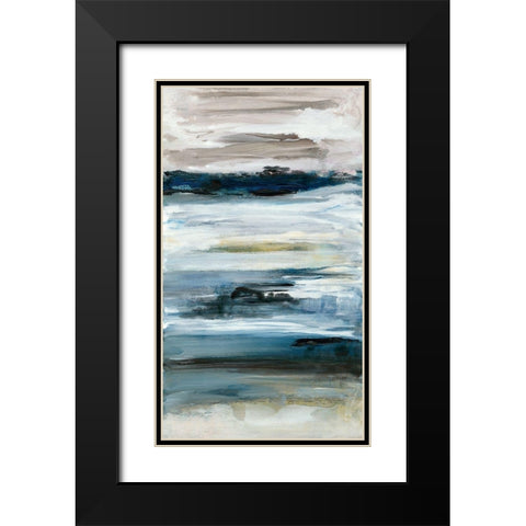 Purity II Black Modern Wood Framed Art Print with Double Matting by Bramma, Lila