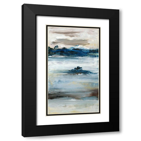 Purity III Black Modern Wood Framed Art Print with Double Matting by Bramma, Lila