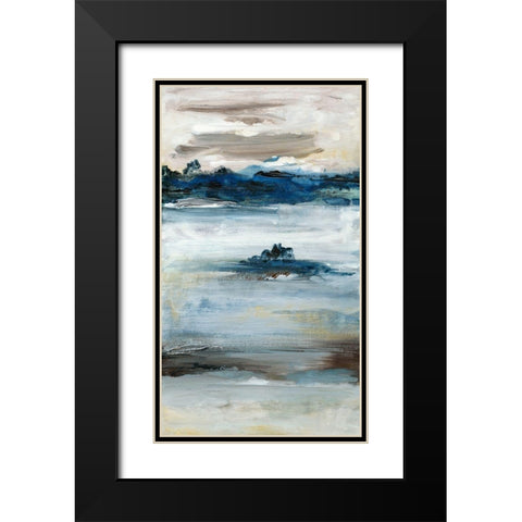 Purity III Black Modern Wood Framed Art Print with Double Matting by Bramma, Lila