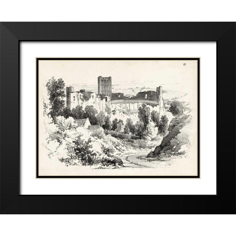 Idyllic Landscape III Black Modern Wood Framed Art Print with Double Matting by Harding, J.D.