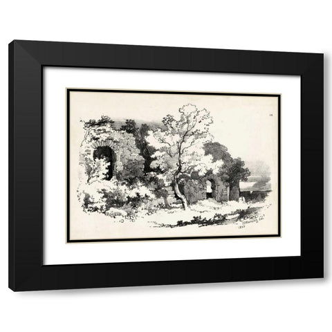 Idyllic Landscape VI Black Modern Wood Framed Art Print with Double Matting by Harding, J.D.