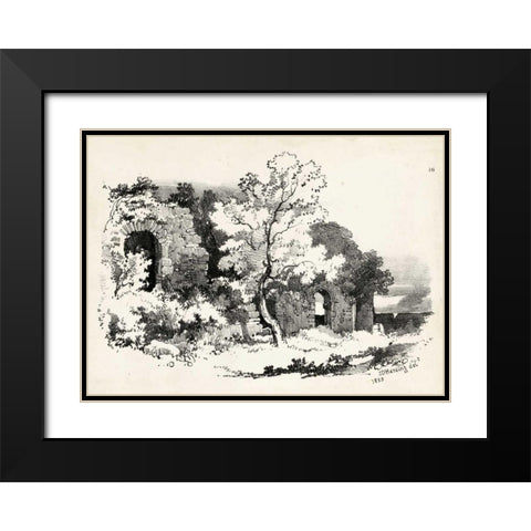 Idyllic Landscape VI Black Modern Wood Framed Art Print with Double Matting by Harding, J.D.