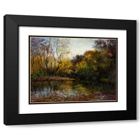 Bend in the River at Morrow Black Modern Wood Framed Art Print with Double Matting by Weber, Mary Jean