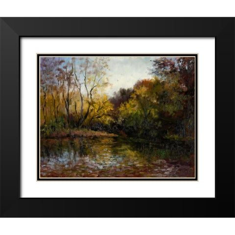 Bend in the River at Morrow Black Modern Wood Framed Art Print with Double Matting by Weber, Mary Jean