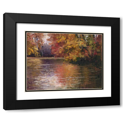 Shades of Fall Black Modern Wood Framed Art Print with Double Matting by Weber, Mary Jean