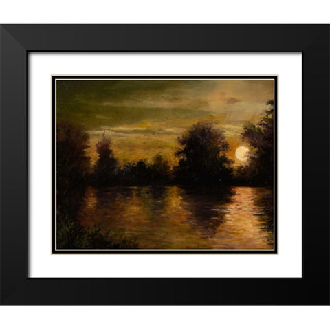The Setting Glow Black Modern Wood Framed Art Print with Double Matting by Weber, Mary Jean