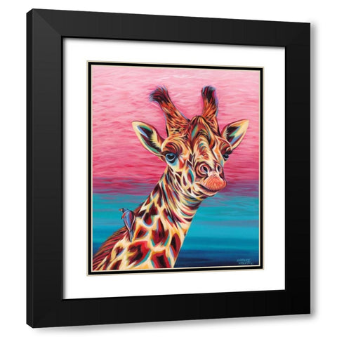 Sky High Giraffe I Black Modern Wood Framed Art Print with Double Matting by Vitaletti, Carolee