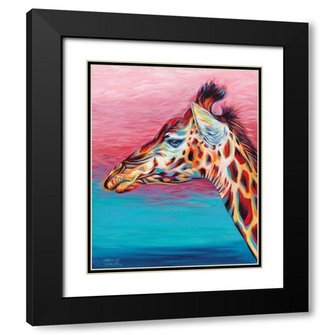 Sky High Giraffe II Black Modern Wood Framed Art Print with Double Matting by Vitaletti, Carolee